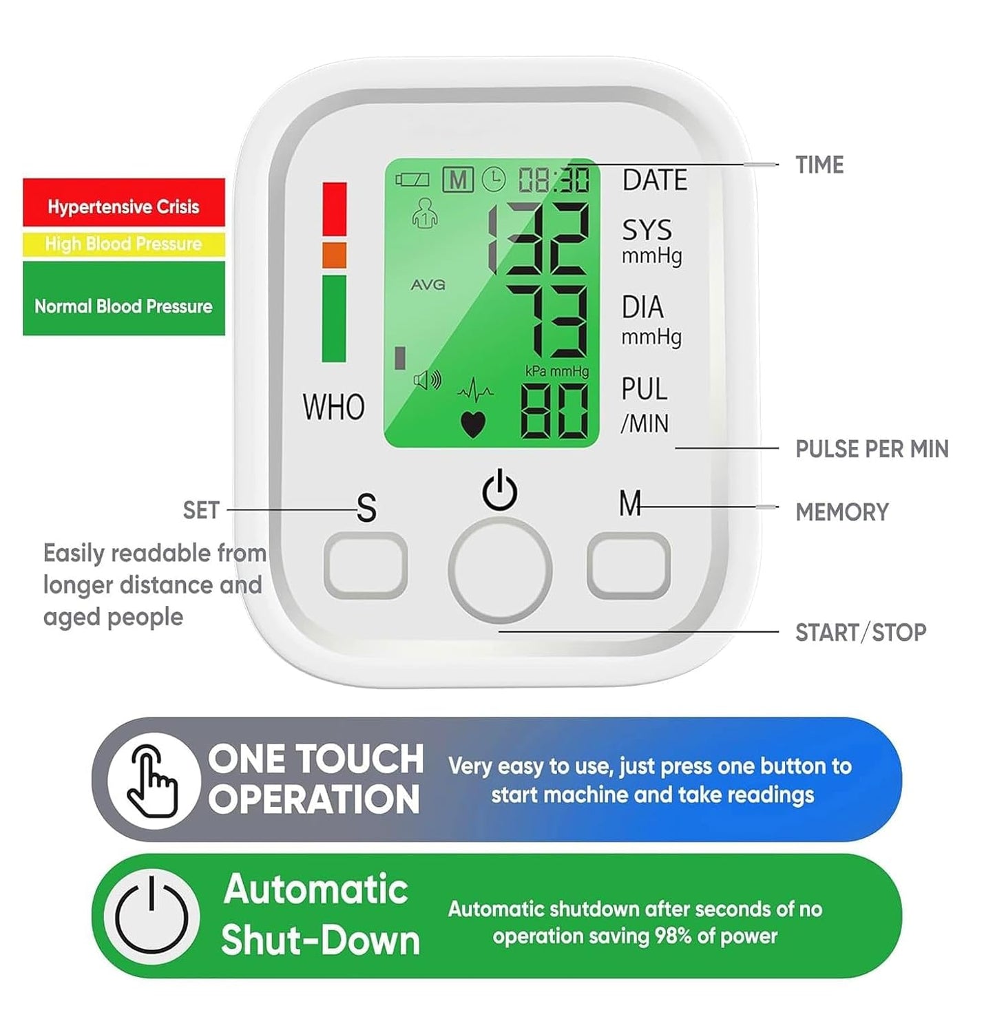 Automatic Digital Arm Blood Pressure Monitor