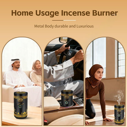 2 in 1 Portable Electric Bakhoor Burner with Quran Speaker