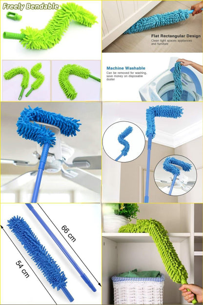 Flexible Fan Duster - Microfiber Bendable Cleaning Brush
