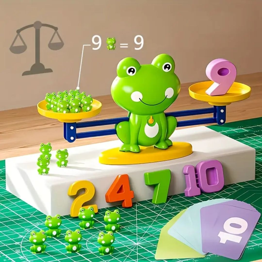 Frog Balance Math Counting Toy – Educational Number Learning & Counting Game for Kids