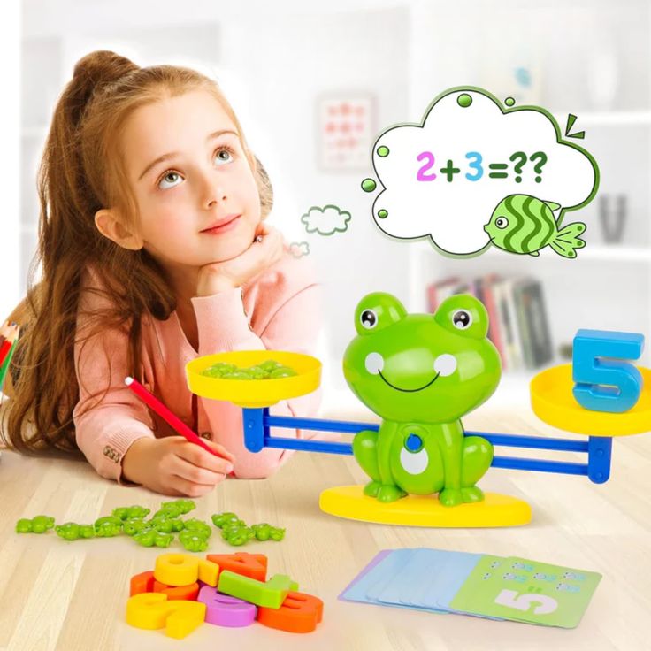 Frog Balance Math Counting Toy – Educational Number Learning & Counting Game for Kids