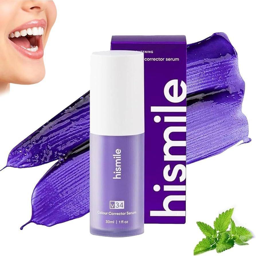 V34 Teeth Whitening Serum 30ml Purple Travel Bottle